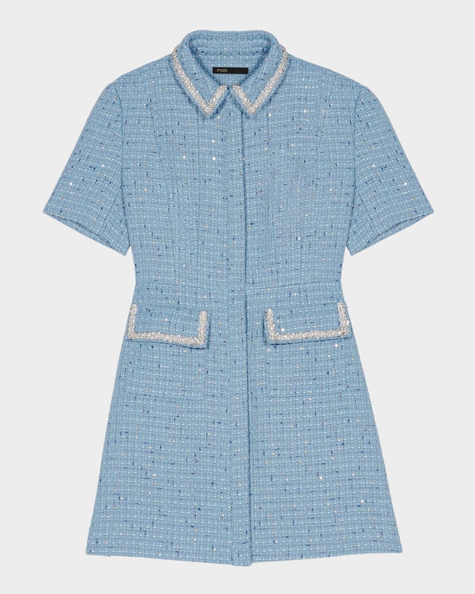 Rilya Sequined Tweed Mini Dress